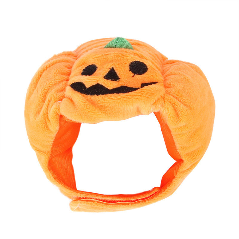 Pet Hat Halloween Funny Pumpkin Hat Cute Pet Animal - side view - PET'S FUN | pet supplies