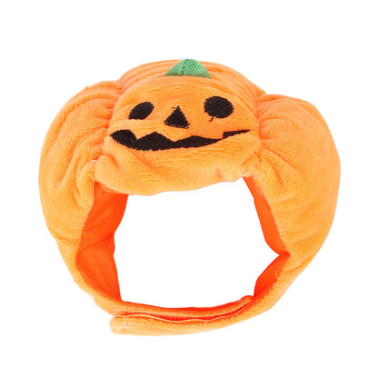 Pet Hat Halloween Funny Pumpkin Hat Cute Pet Animal - side view - PET'S FUN | pet supplies