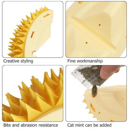 Cat Corner Scratcher Durian Shaped Corner Tickler Cat Mint Self Groomer Toy K...