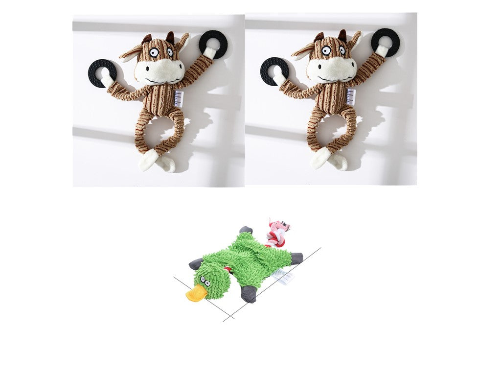 Pet Toy Donkey Shape Corduroy Chew Toy for Dogs Puppy Squeaker | PET'S FUN