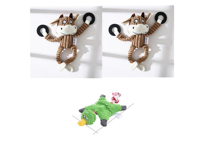 Pet Toy Donkey Shape Corduroy Chew Toy for Dogs Puppy Squeaker | PET'S FUN