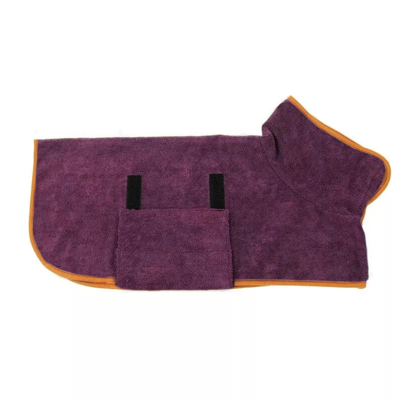 Pet Bathrobe Fast Drying Towel Microfiber - side view - PET'S FUN | dog accessories