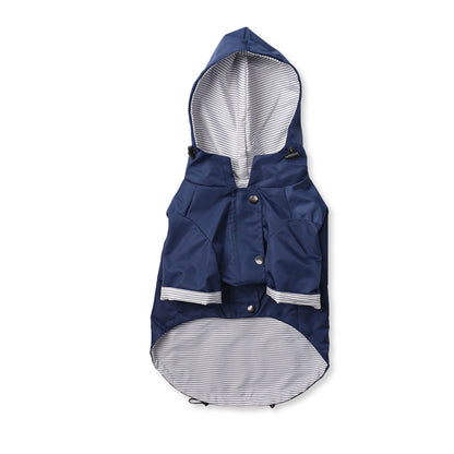 Windproof British Retro Padded Dog Raincoat - side view - PET'S FUN | dog toy