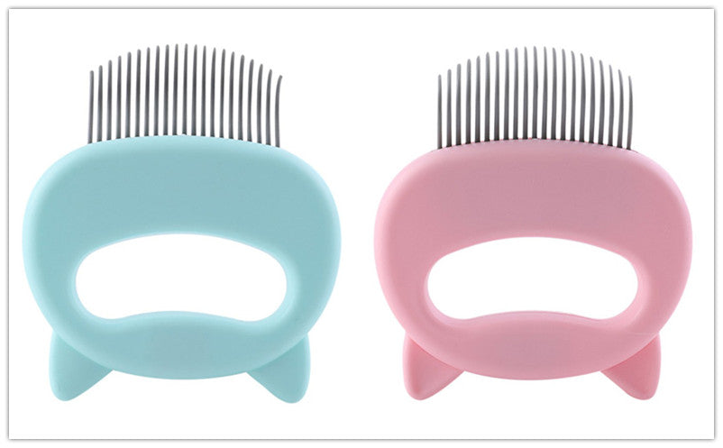 Pet Hair Removal Massaging Shell Comb - back view - PET'S FUN | pet entertainment