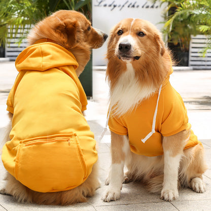 Fashion Pet Dog Simple Zipper Pocket Sweater - angle view - PET'S FUN | dog entertainment