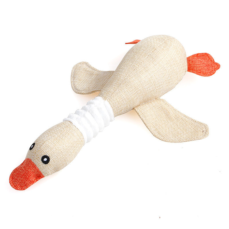 Dog Chew Toy Pet Plush Squeaky Paper Toy - in use view - PET'S FUN | dog toy