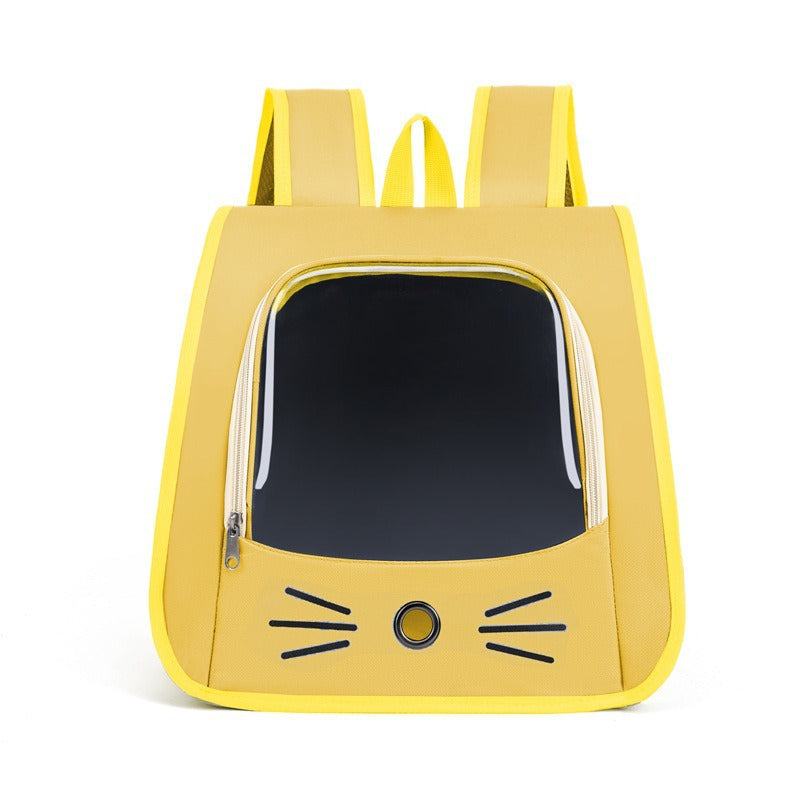 Pet Cat Carrier Bag Cat Backpack Outdoor Breathable - back view - PET'S FUN | cat toy