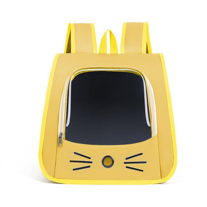 Pet Cat Carrier Bag Cat Backpack Outdoor Breathable - back view - PET'S FUN | cat toy