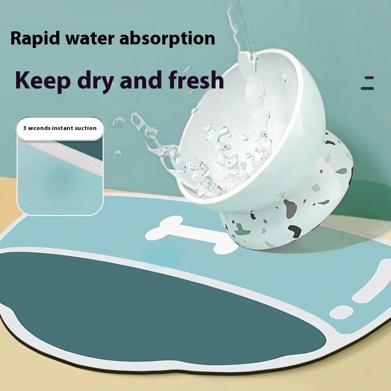 Pet Feeding Mat Silicone Non-slip Waterproof Feeding - side view - PET'S FUN | pet supplies