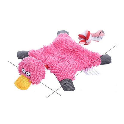 Pet Toy Donkey Shape Corduroy Chew Toy for - angle view - PET'S FUN | dog supplies