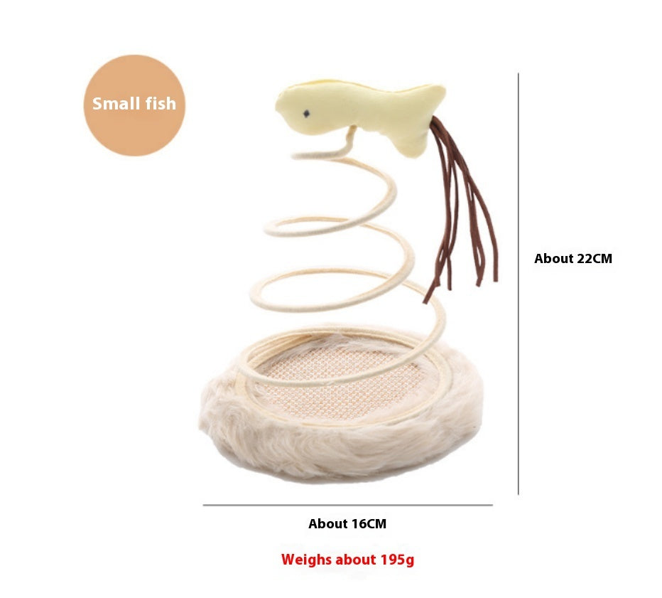 A Stuffed Spring Toy for the Cat - side view - PET'S FUN | cat entertainment