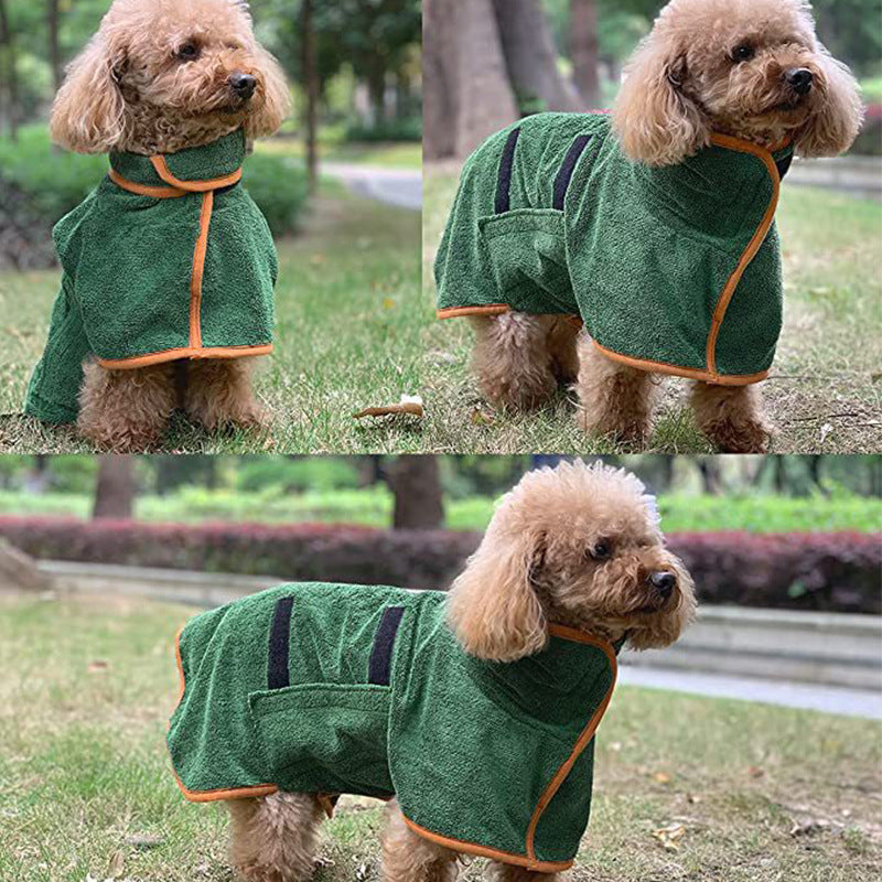 Pet Bathrobe Fast Drying Towel Microfiber - detail view - PET'S FUN | interactive dog toy