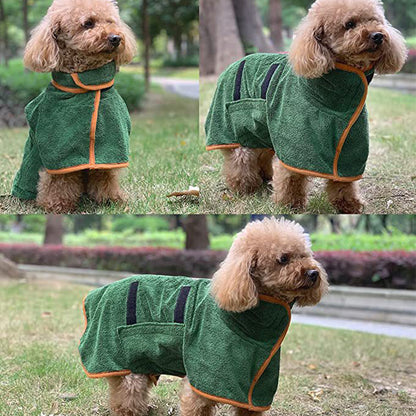 Pet Bathrobe Fast Drying Towel Microfiber - detail view - PET'S FUN | interactive dog toy