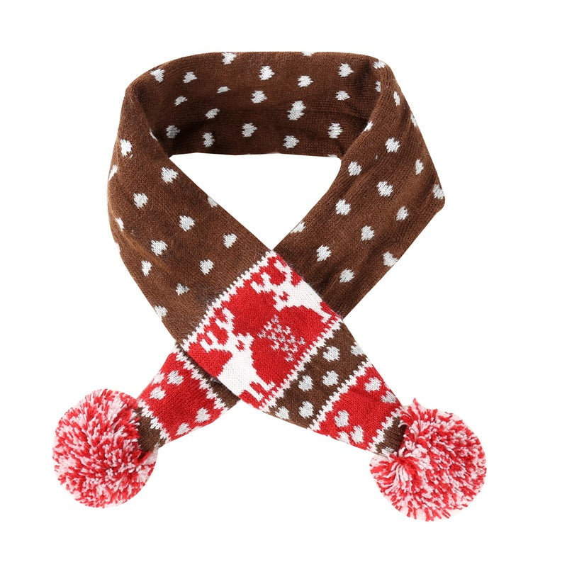 Pet christmas wool scarf - side view - PET'S FUN | pet entertainment