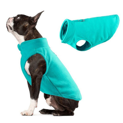 Fleece Pet Dog Clothes Puppy Coat Jacket for - side view - PET'S FUN | dog accessories