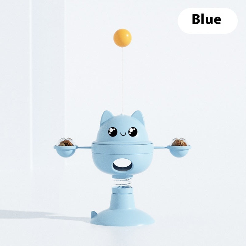 Pet Suction Cup Rotatable Food Leakage Cat Toy - detail view - PET'S FUN | cat toy