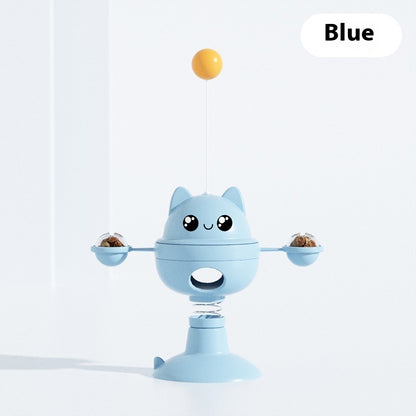 Pet Suction Cup Rotatable Food Leakage Cat Toy - detail view - PET'S FUN | cat toy