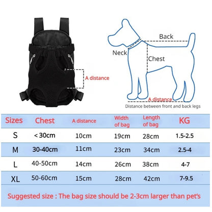 Pet Dog Carrier Backpack for Small Dogs Breathable - side view - PET'S FUN | dog supplies