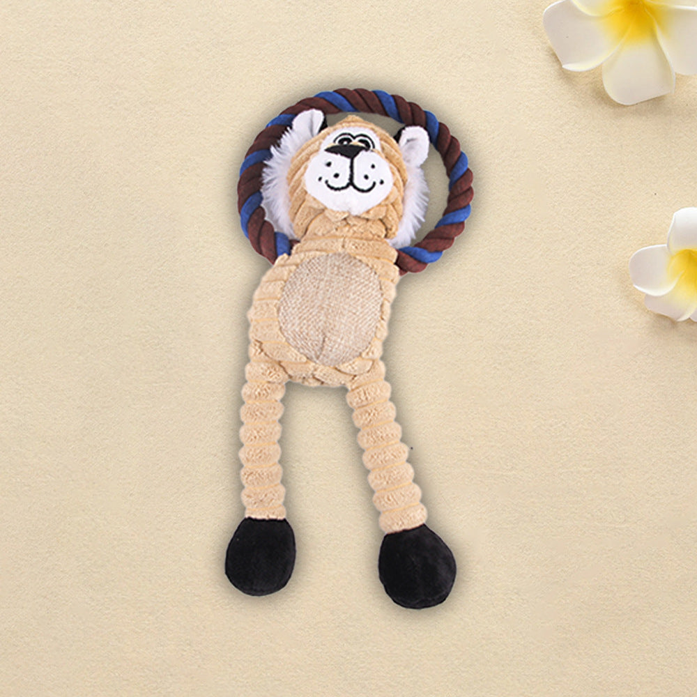 Dog Chew Toy Pet Plush Squeaky Paper Toy - side view - PET'S FUN | interactive dog toy