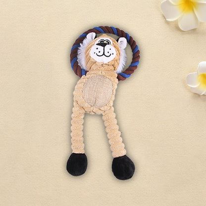 Dog Chew Toy Pet Plush Squeaky Paper Toy - side view - PET'S FUN | interactive dog toy