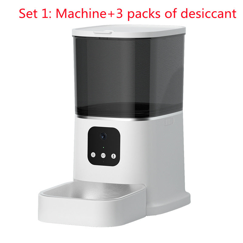 Pet Automatic Feeder Large Capacity Smart - angle view - PET'S FUN | cat play