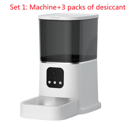 Pet Automatic Feeder Large Capacity Smart - angle view - PET'S FUN | cat play