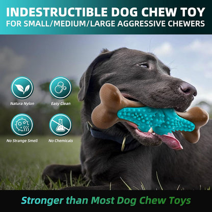 Dog Chew Toy for Large Dogs Rubber Bone Dog Toys for - side view - PET'S FUN | dog entertainment