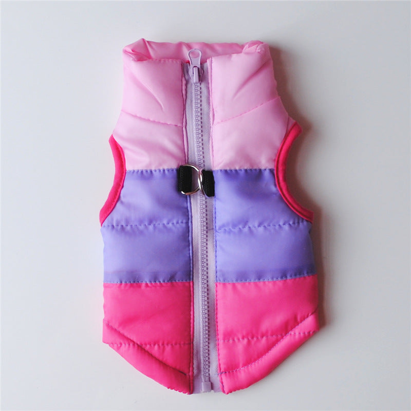 Winter Clothing Pet Clothes Vest Padded - back view - PET'S FUN | pet entertainment