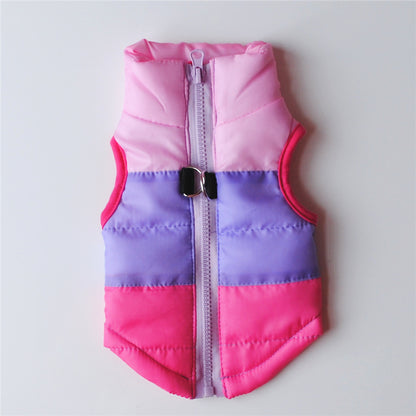 Winter Clothing Pet Clothes Vest Padded - back view - PET'S FUN | pet entertainment