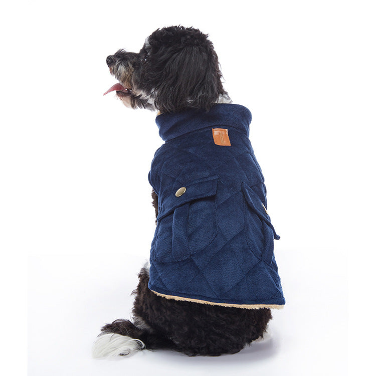 Winter Cashmere Pet Jacket - angle view - PET'S FUN | pet play