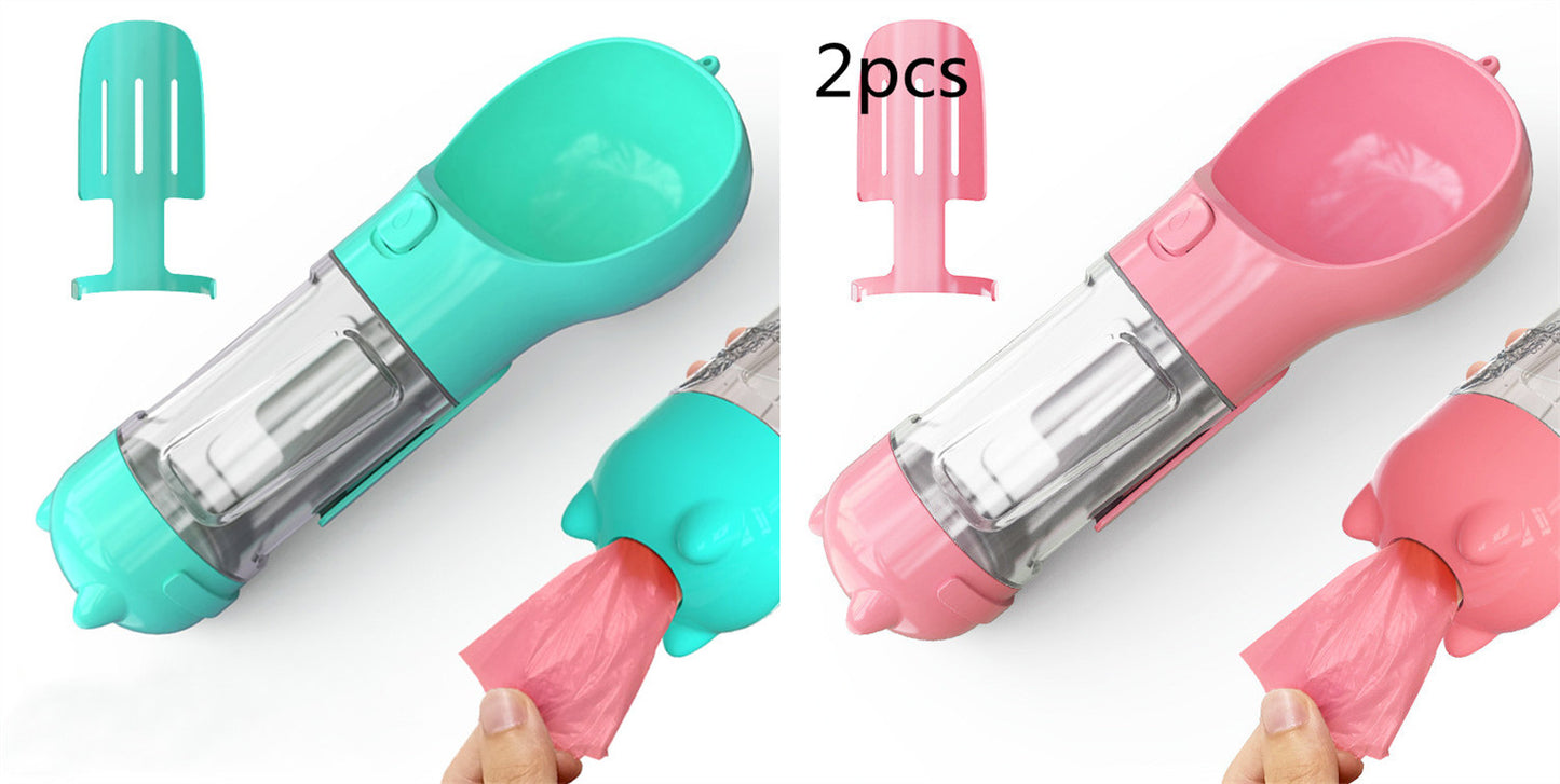 Pet Water Bottle Feeder Bowl Garbage Bag Storage Portable Pet O | PET'S FUN