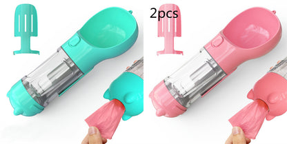 Pet Water Bottle Feeder Bowl Garbage Bag Storage Portable Pet O | PET'S FUN
