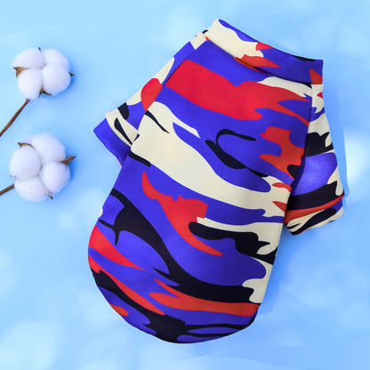 Printed Cartoon Pet Clothes Plus Velvet - side view - PET'S FUN | pet supplies