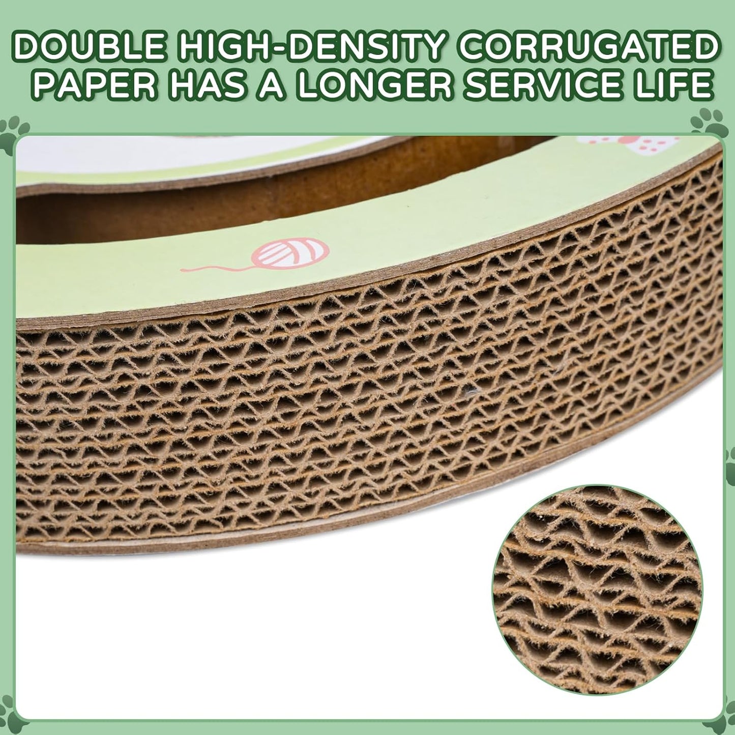 Cat Claw Scratch Pad Cat Round Cat Scratcher Cardboard Toys for Indoor Cats C...