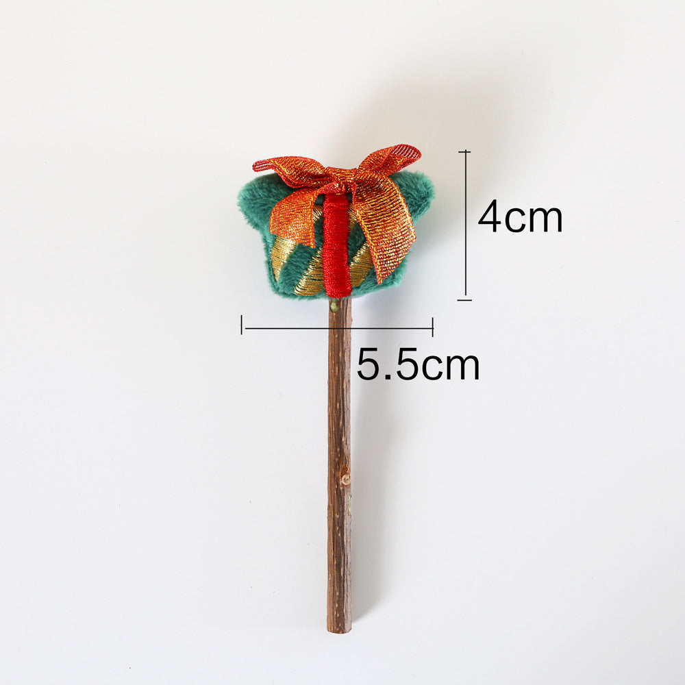 Cartoon Plush Rainbow Christmas Tiger Molar - back view - PET'S FUN | interactive dog toy
