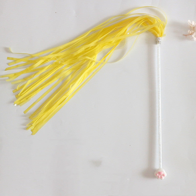 Funny Cat Stick Bell Feather Tassel Fur Ball - front view - PET'S FUN | cat toy