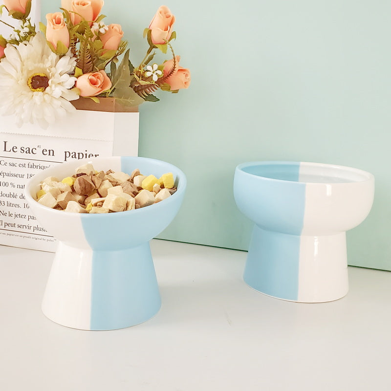 Ceramic Pet Slant Mouth Dog And Cat Food Bowl Set - detail view - PET'S FUN | premium pet products