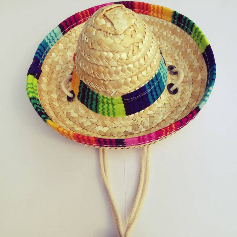 Pet Supplies Straw Woven Mini Pet Dog Straw Hat Pet - lifestyle view - PET'S FUN | cozy pet bed
