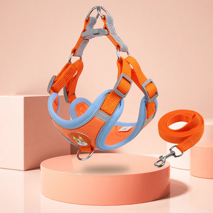 New Dog Leash And Harness Set Pet Dog Harness And - angle view - PET'S FUN | pet bed