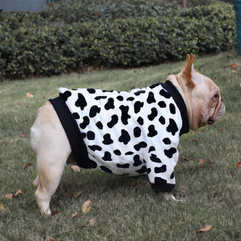 French Clothes Dog Pajamas Winter Clothes - side view - PET'S FUN | dog supplies