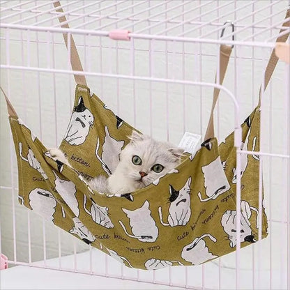 Breathable Cat Cotton Linen Hammock Wear Resistant Multicolor Cat Cage Hangin...