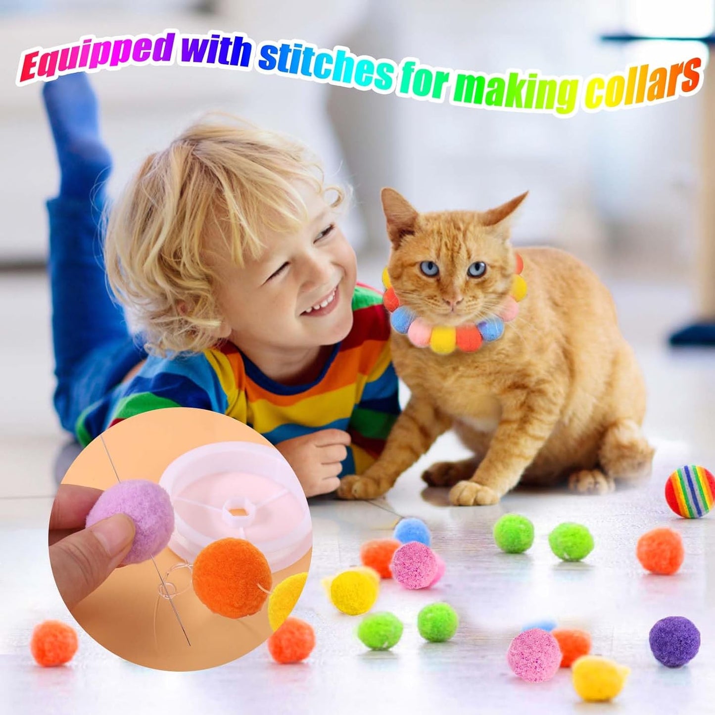 Cat Toy Ball Launcher Gun Cat Fetch Toy Gun Shooter - front view - PET'S FUN | cat bed