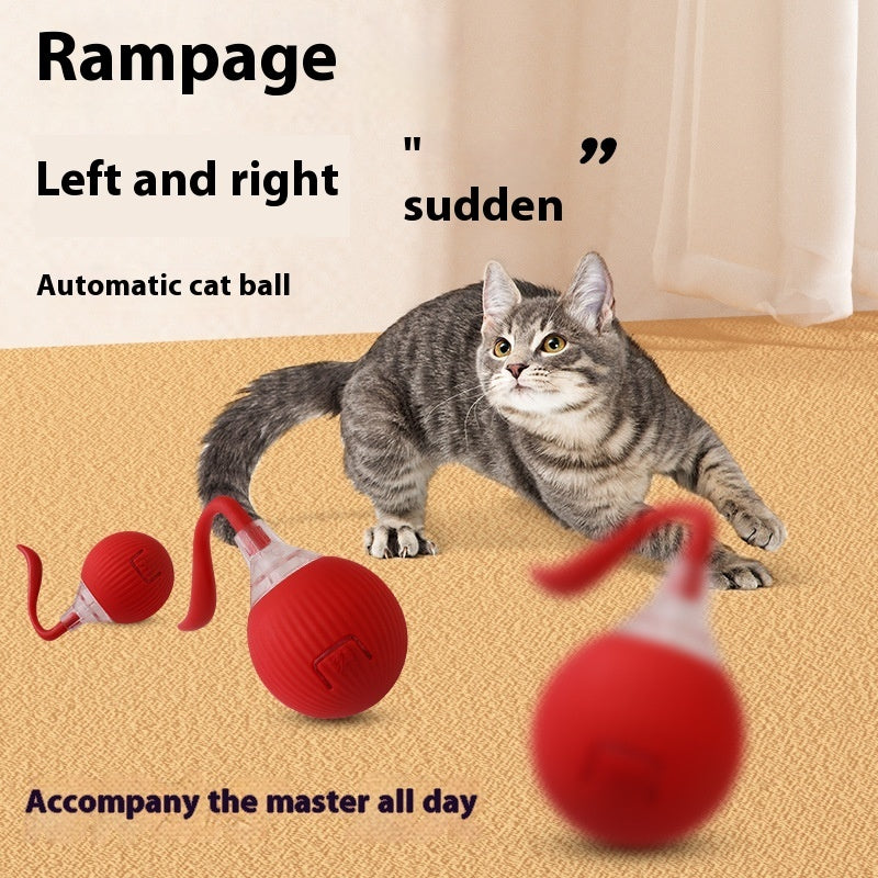 Interactive Cat Toy Ball Super Drive Cat Rolling Ball - side view - PET'S FUN | cat supplies