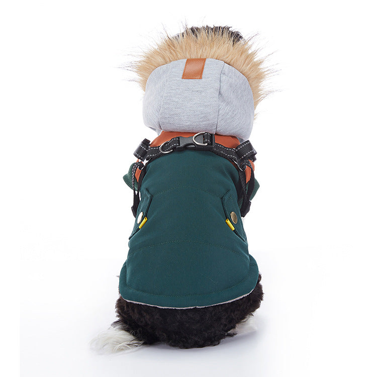 Winter Cashmere Pet Jacket - detail view - PET'S FUN | pet accessories