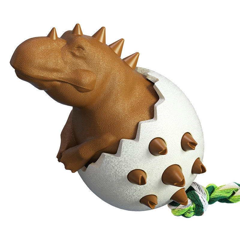 Wild Boar Egg Dog Toothbrush Molar Stick - back view - PET'S FUN | interactive dog toy