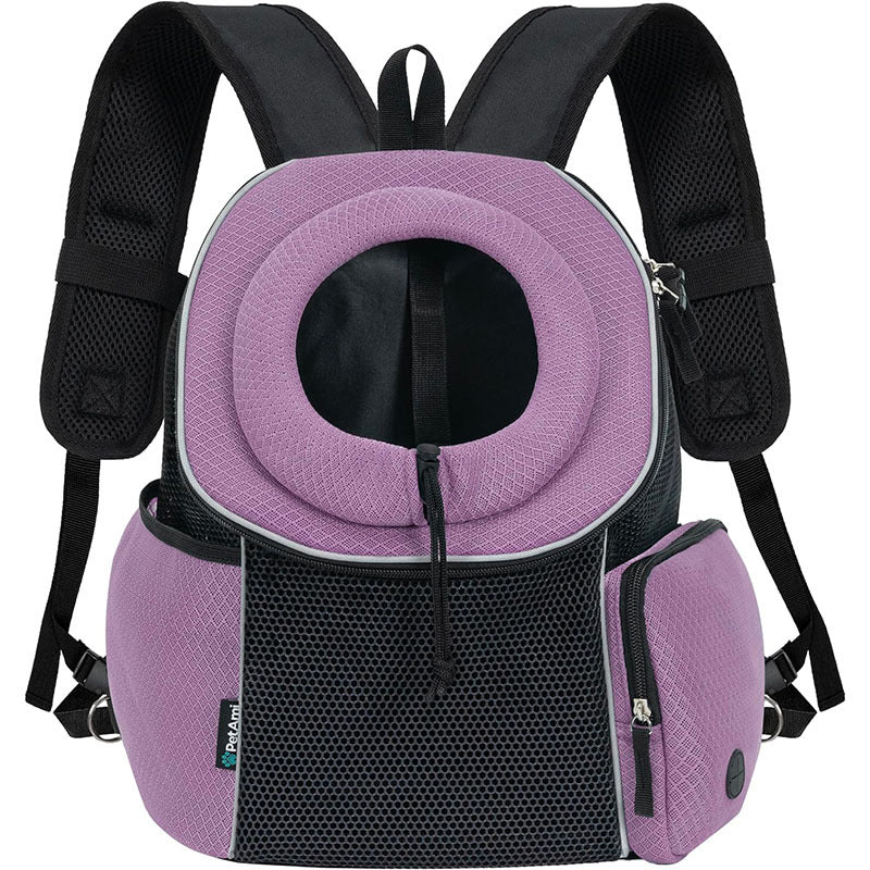Pet Dog Carrier Bag Carrier For Dogs Backpack Portable - front view - PET'S FUN | dog toy