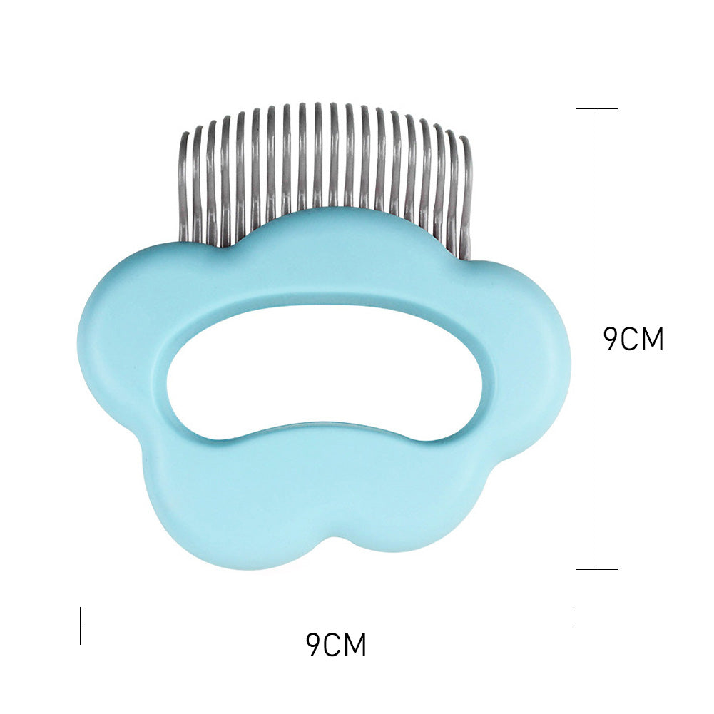 Pet Hair Removal Massaging Shell Comb - angle view - PET'S FUN | pet supplies