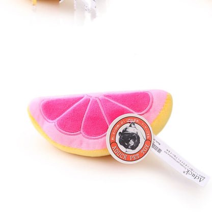 Bread Fruit Pet Dog Plush Toy - side view - PET'S FUN | dog play