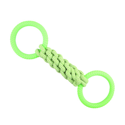 Natural Cotton Rope Dog Toys Tough and Interactive Dog - lifestyle view - PET'S FUN | dog toy