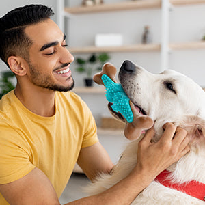 Dog Chew Toy for Large Dogs Rubber Bone Dog Toys for - back view - PET'S FUN | dog accessories